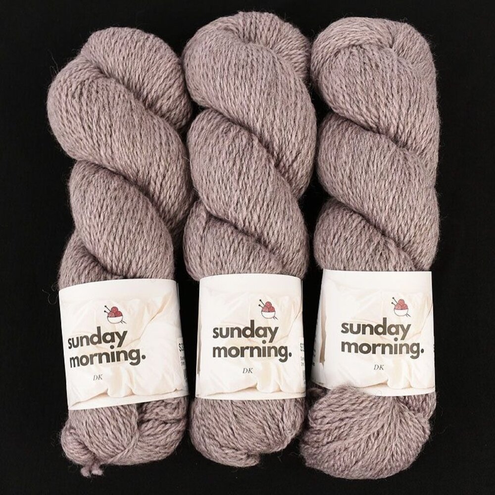 Sunday Morning DK Yarn 3 Skeins Bluefaced Leicester Masham Blend Color Shhh